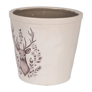 Clayre & Eef | Bloempot Binnen Beige Bruin ø 21x20 cm | 6CEGTW0001XL