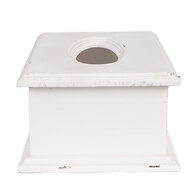 Clayre &amp; Eef   | Tissuebox Wit Zwart 28x16x10 cm | 6H2396