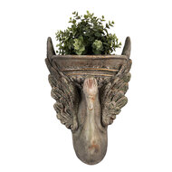 Clayre & Eef | Bloempot Binnen Groen Bruin 30x15x43 cm | 6MG0112