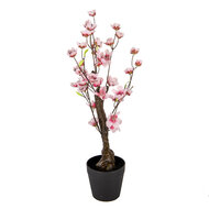 Clayre & Eef | Decoratie Kersenbloesem boom Roze Bruin 10x10x48 cm | 6PL0373