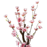 Clayre & Eef | Decoratie Kersenbloesem boom Roze Bruin 10x10x48 cm | 6PL0373