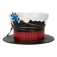 Clayre & Eef | Decoratie Cappello Zwart Wit ø 22x12 cm | 6Y5736