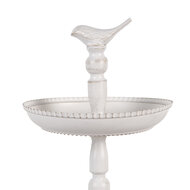 Clayre & Eef | Etagère 2 laags Wit ø 27x41 cm | 6Y5738
