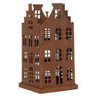 Clayre & Eef | Decoratie Huis (set van 2) Bruin 14x14x27 / 11x11x23 cm | 6Y5791