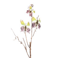 Clayre & Eef | Decoratie Tak met vlinders Groen 14x5x85 cm | 50806
