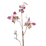 Clayre &amp; Eef   | Decoratie Tak met vlinders Roze 14x5x85 cm | 50808