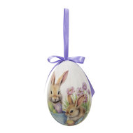 Clayre &amp; Eef   | Decoratie Hanger Ei (set 6) Meerkleurig &oslash; 7x10 cm | 65911