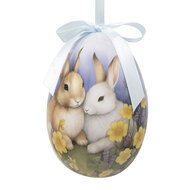 Clayre &amp; Eef   | Decoratie Hanger Ei (set 6) Meerkleurig &oslash; 7x10 cm | 65911