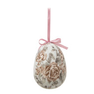 Clayre & Eef | Decoratie Hanger Ei (set 2) Meerkleurig ø 9x12 cm | 65913