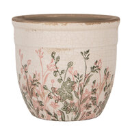 Clayre & Eef | Bloempot Binnen Beige Roze ø 13x11 cm | 6CE1974S