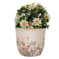 Clayre & Eef | Bloempot Binnen Beige Roze ø 13x11 cm | 6CE1974S
