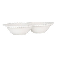 Clayre & Eef | Kom Wit 25x7x3 cm / 100 ml | 6CEBO0202L