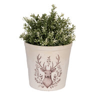 Clayre & Eef | Bloempot Binnen Beige Bruin ø 17x16 cm | 6CEGTW0001L