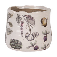 Clayre & Eef | Bloempot Binnen Beige Groen ø 11x10 cm | 6CETKG0001XS