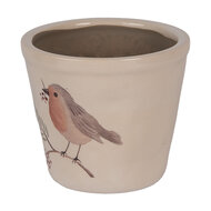 Clayre & Eef | Bloempot Binnen Beige Bruin ø 12x11 cm | 6CEVGP0001S