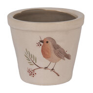 Clayre & Eef | Bloempot Binnen Beige Bruin ø 8x7 cm | 6CEVGP0001XS