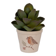 Clayre & Eef | Bloempot Binnen Beige Bruin ø 8x7 cm | 6CEVGP0001XS