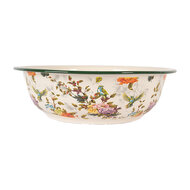 Clayre & Eef | Decoratie schaal Beige Groen ø 30x9 cm / 3000 ml | 6EM0003