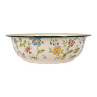 Clayre & Eef | Decoratie schaal Beige Groen ø 30x9 cm / 3000 ml | 6EM0004