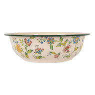 Clayre & Eef | Decoratie schaal Beige Groen ø 30x9 cm / 3000 ml | 6EM0004