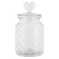 Clayre & Eef | Voorraadpot Deksel Transparant ø 11x20 cm | 6GL5056