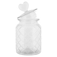 Clayre & Eef | Voorraadpot Deksel Transparant ø 11x20 cm | 6GL5056