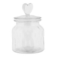 Clayre & Eef | Voorraadpot Deksel Transparant ø 11x16 cm | 6GL5057