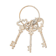 Clayre & Eef | Decoratie sleutelbos Beige Bruin 9x1x19 cm | 6Y5772