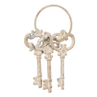 Clayre & Eef | Decoratie sleutelbos Beige Bruin 9x1x19 cm | 6Y5772