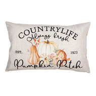 Clayre &amp; Eef   | Kussenhoes Beige Oranje 30x50 cm | PPS36-2