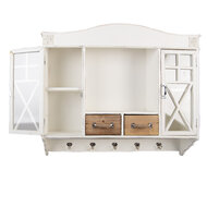 Clayre & Eef | Wandkastje Wit Bruin 76x16x65 cm | 5H0743