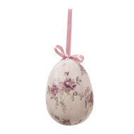 Clayre & Eef | Decoratie Hanger Ei (set 2) Meerkleurig ø 9x12 cm | 65914