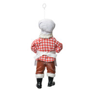 Clayre & Eef | Kerstdecoratie Hanger Kerstman Wit Rood 9x6x17 cm | 66243