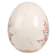 Clayre & Eef | Decoratie Ei Beige Roze ø 14x16 cm | 6CE2207L