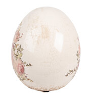 Clayre & Eef | Decoratie Ei Beige Roze ø 10x12 cm | 6CE2207M