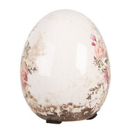 Clayre & Eef | Decoratie Ei Beige Roze ø 7x9 cm | 6CE2207S