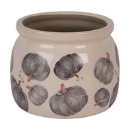 Clayre & Eef | Bloempot Binnen Beige Grijs ø 12x10 cm | 6CECSP0001S