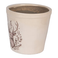 Clayre & Eef | Bloempot Binnen Beige Bruin ø 15x14 cm | 6CEGTW0001M
