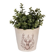 Clayre & Eef | Bloempot Binnen Beige Bruin ø 15x14 cm | 6CEGTW0001M