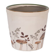 Clayre & Eef | Bloempot Binnen Beige Bruin ø 15x14 cm | 6CELFJ0001M