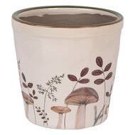 Clayre & Eef | Bloempot Binnen Beige Bruin ø 15x14 cm | 6CELFJ0001M