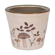 Clayre & Eef | Bloempot Binnen Beige Bruin ø 12x11 cm | 6CELFJ0001S