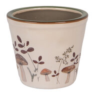 Clayre & Eef | Bloempot Binnen Beige Bruin ø 12x11 cm | 6CELFJ0001S