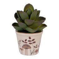 Clayre & Eef | Bloempot Binnen Beige Bruin ø 8x7 cm | 6CELFJ0001XS