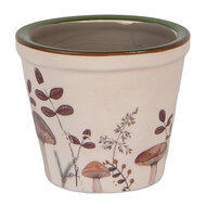 Clayre & Eef | Bloempot Binnen Beige Bruin ø 8x7 cm | 6CELFJ0001XS