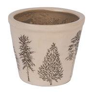 Clayre & Eef | Bloempot Binnen Beige Groen ø 12x11 cm | 6CENPT0001S