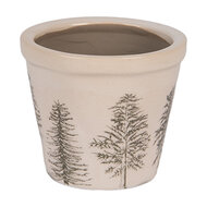 Clayre & Eef | Bloempot Binnen Beige Groen ø 8x7 cm | 6CENPT0001XS