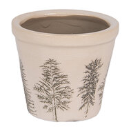 Clayre & Eef | Bloempot Binnen Beige Groen ø 8x7 cm | 6CENPT0001XS