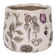 Clayre & Eef | Bloempot Binnen Beige Groen ø 14x12 cm | 6CETKG0001S