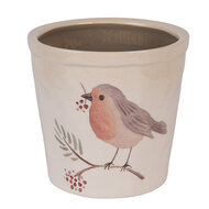 Clayre & Eef | Bloempot Binnen Beige Bruin ø 17x16 cm | 6CEVGP0001L